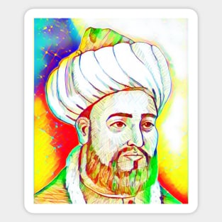 Al Ghazali Colourful Portrait | Al Ghazali Artwork 11 Sticker